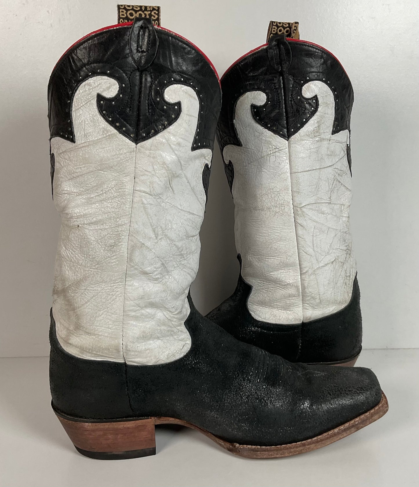 Justin Vintage Collection Cowboy Boots 11.5 D Rodeo Cowboy Inlay