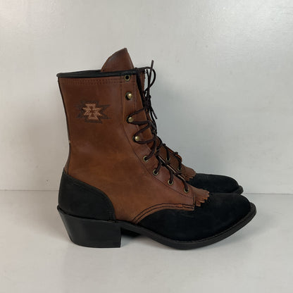 Vintage Abilene Packer Boots | USA Made | Granny | Lace Up | Women’s 7 M