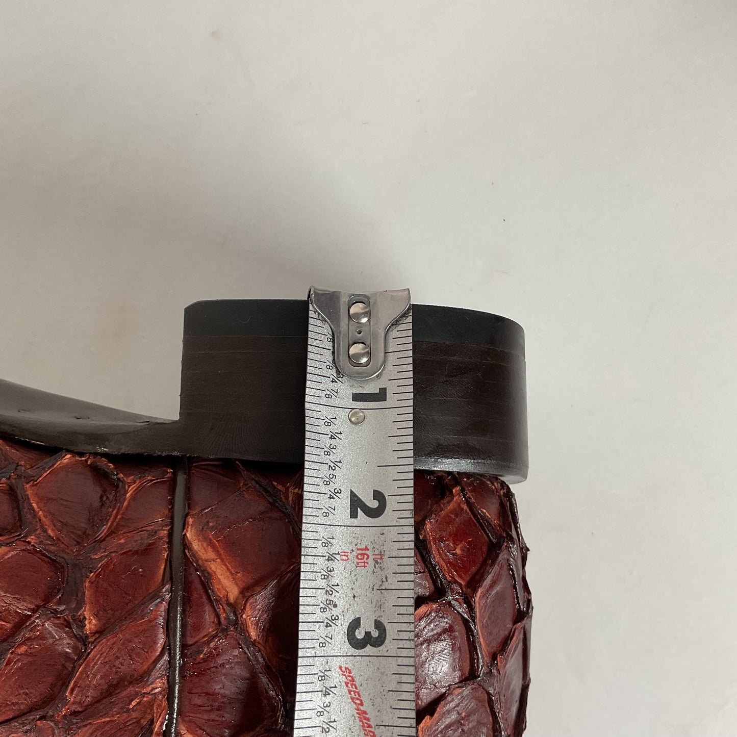 J. B. Dillon Exotic Pirarucu Cowboy Boots 11 EE Big Bass Square Toe
