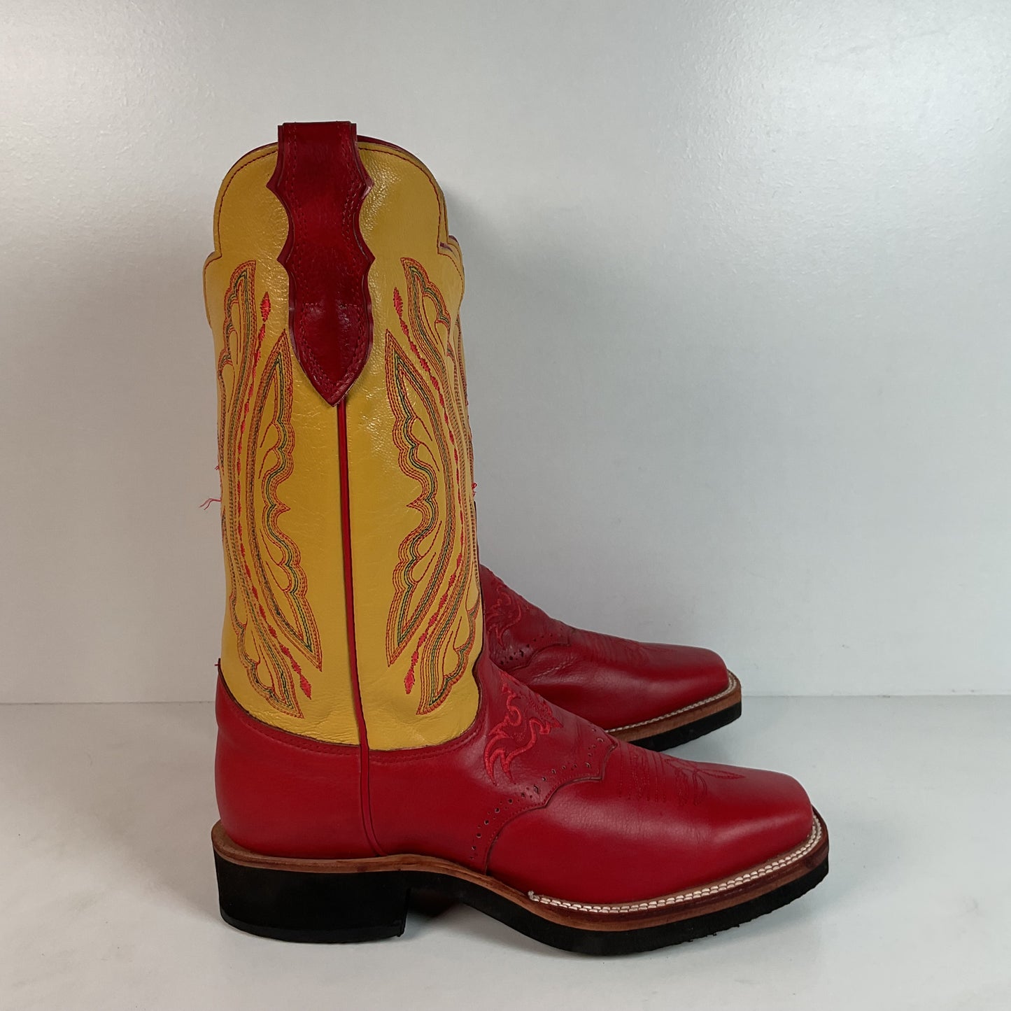 Justin Tekno Crepe Cowgirl Boots | Kansas City Chiefs | USA Made | 8.5 C