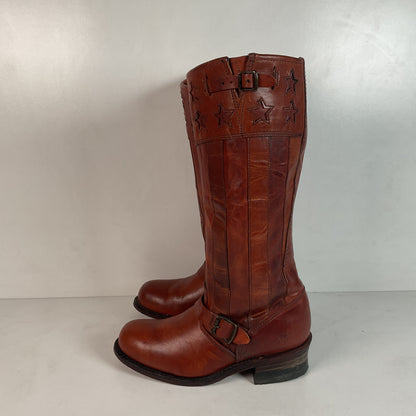 Frye Women’s Engineer Harness Boots 7.5 M 150th Anniversary Stars & Stripes