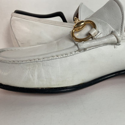 Vintage Johnston Murphy Aristocraft White Moccasin Loafers 10.5 Narrow USA Made