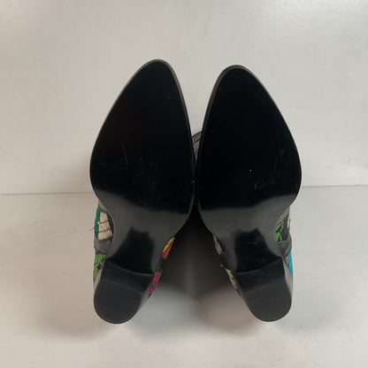 Tony Lama’s Hyer Cowgirl Boots 8 C Southwestern Aztec Woven Inlays