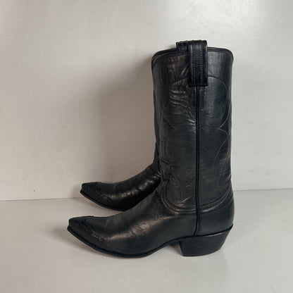 1960s Tony Lama Cowboy Boots Men’s 6 Extra Narrow | Women’s 7 Alligator Wingtip