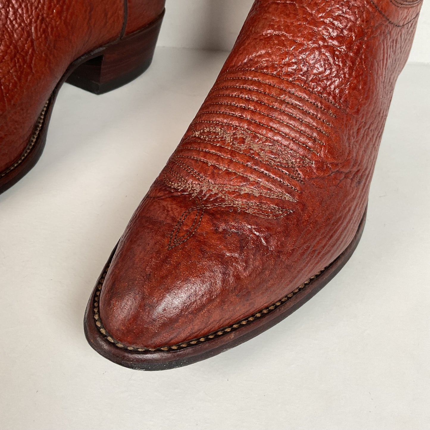 Vintage J. Chisholm Shark Skin Cowboy Boots | USA Made | Exotic | Men’s 10 D