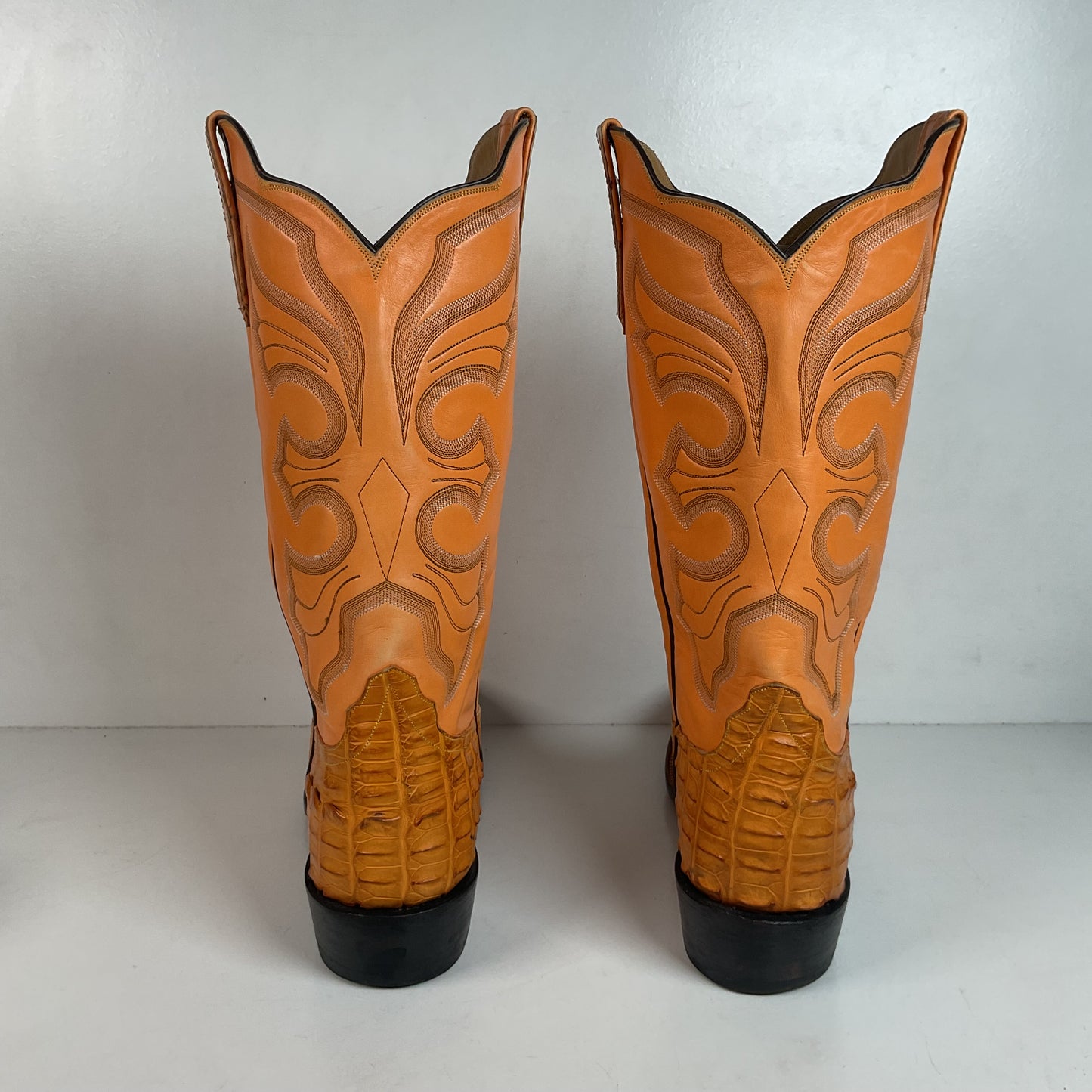 Rios Of Mercedes Hornback Caiman Cowboy Boots 10 C  Butterscotch Exotic