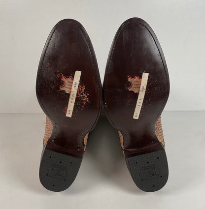 Vintage Tony Lama Python Cowboy Boots | Snakeskin | Gold Label | 10.5 D