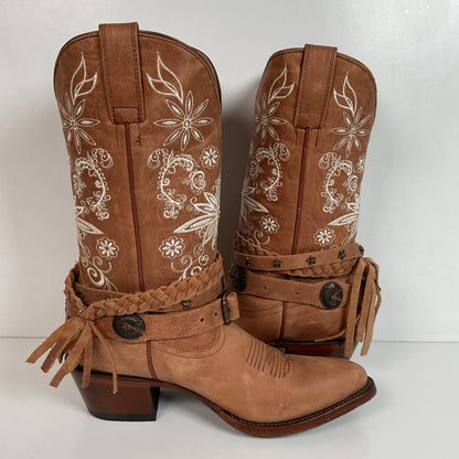 Shyanne Wildflower Cowgirl Boots 8 M Harness