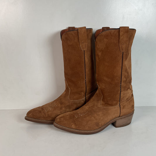 Wolverine Pigskin Suede Cowboy Boots 8.5 EE USA Made Rough Out