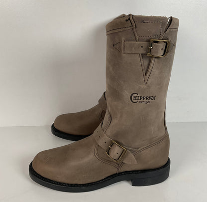 Chippewa Engineer Boots | Distressed Nubuck | USA Made | Women’s 8 M