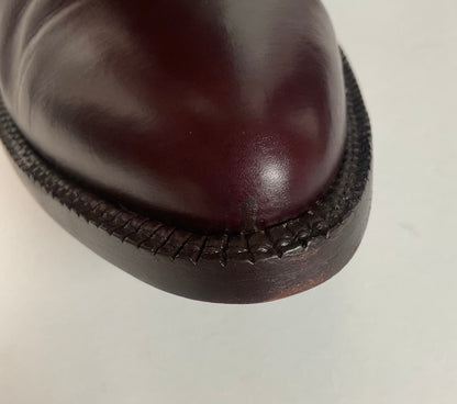 Vintage J. B. Hill Burgundy Calf Cowgirl Boots | Silver Concho Custom | 6.5 B