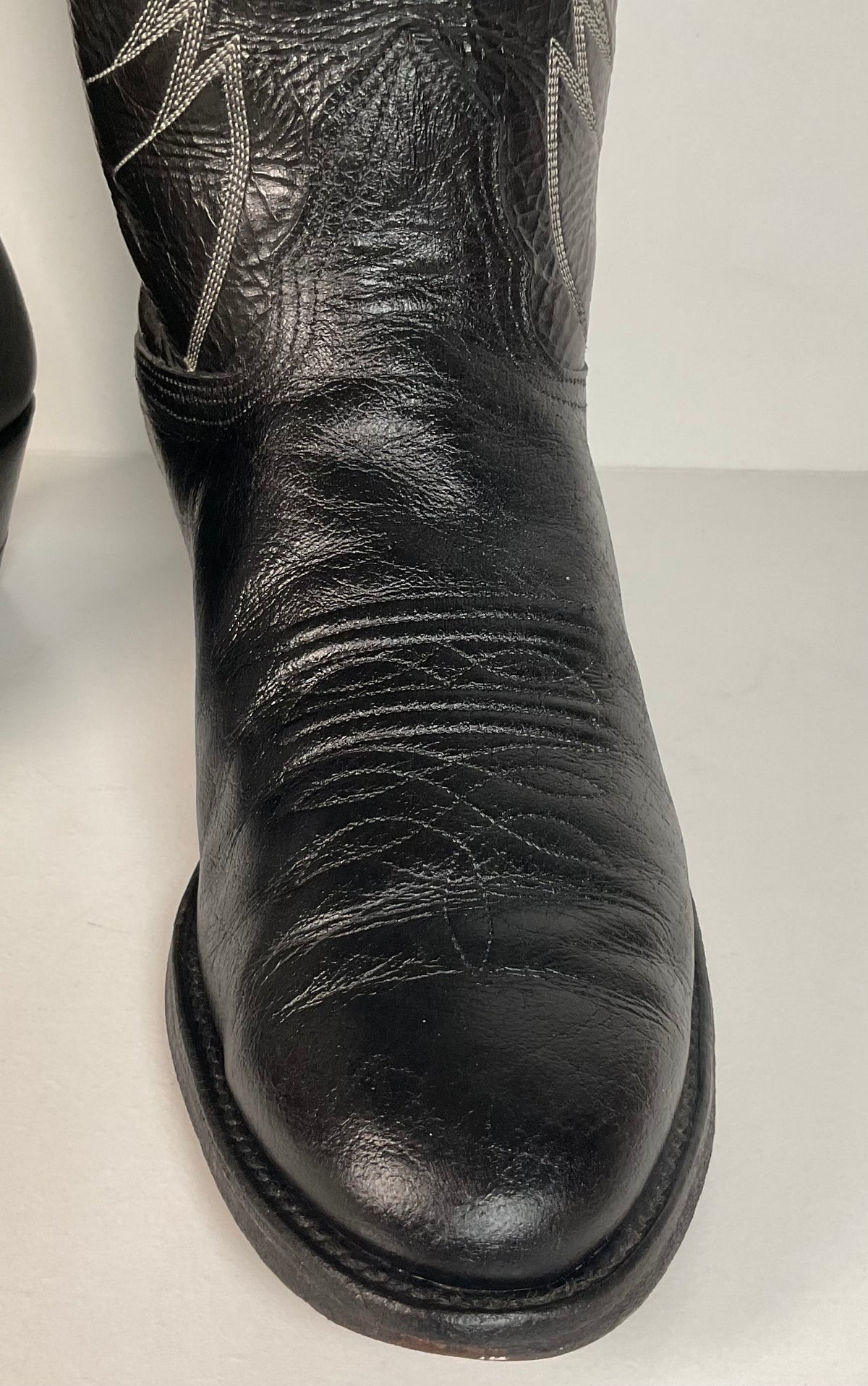 Vintage Nocona Caribou Buckaroo Cowboy Boots | Exotic | Black | Men’s 9.5 D