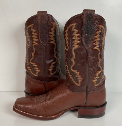 Justin Exotic Pin Quill Ostrich Cowboy Boots 9 D Cutter Toe USA Made