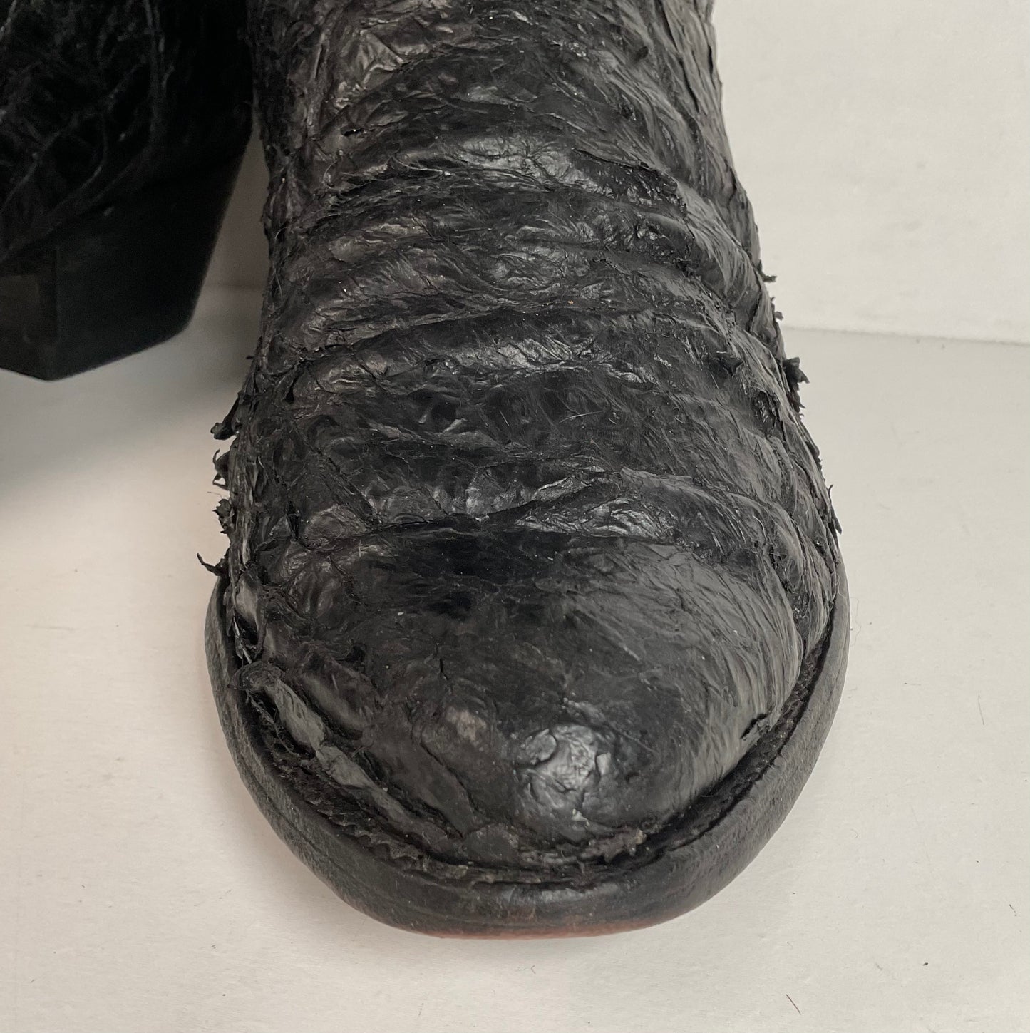 Vintage Olathe Sea Bass Cowboy Boots | Exotic | Distressed | Men’s 13 EE