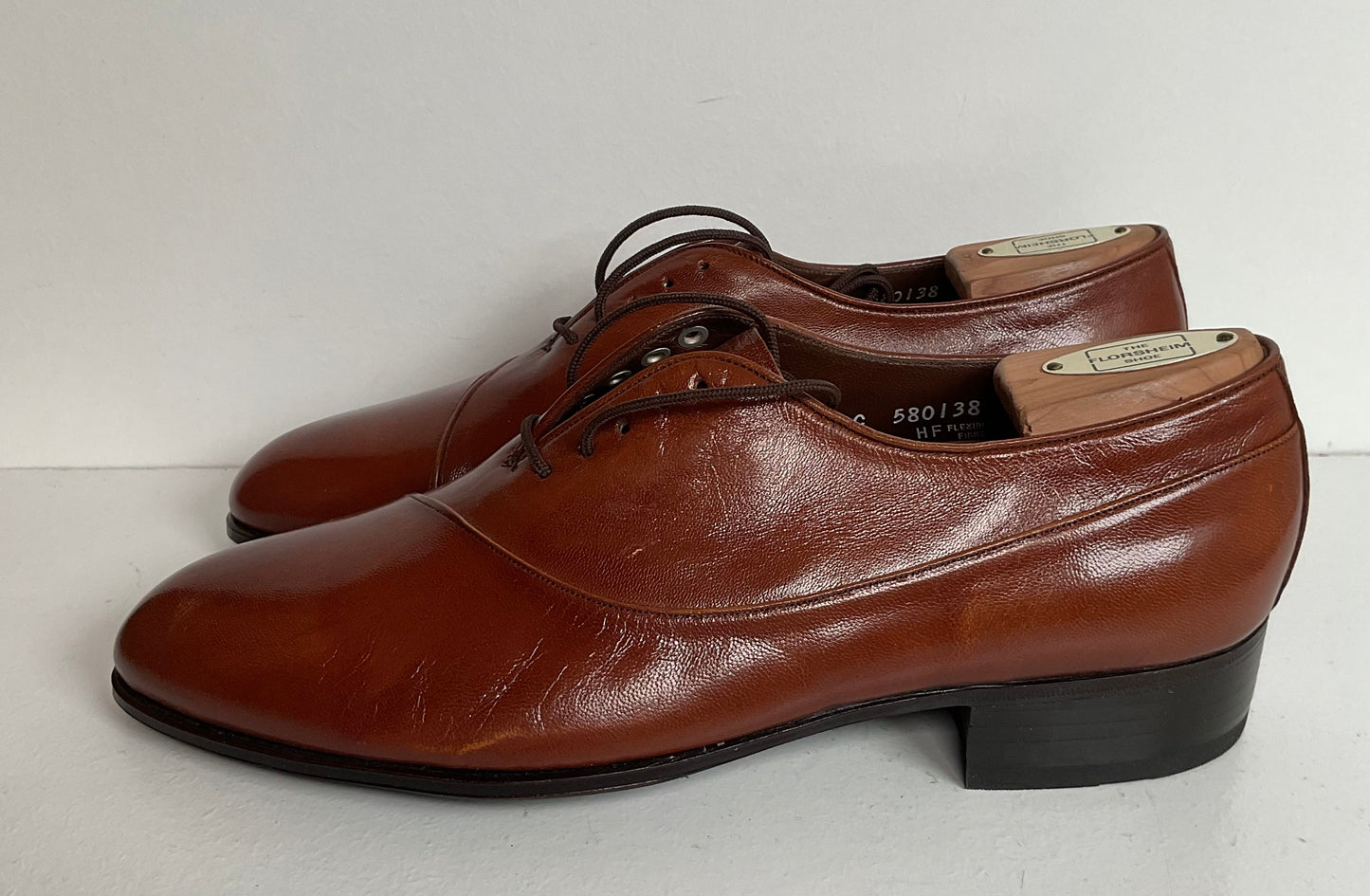 Vintage Florsheim Brown Oxford Shoes 8 C New Old Stock