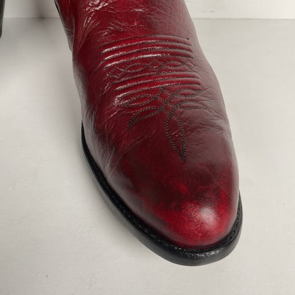 Vintage Larry Mahan Oxblood Cowboy Boots | Soft Buckskin | Men’s 10.5 EE