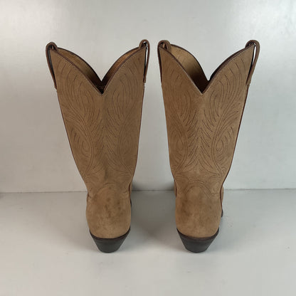 Vintage Women’s Rough Out Suede Cowgirl Boots 8 M USA Made