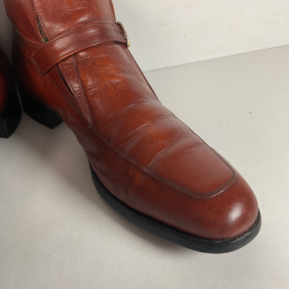 Vintage Florsheim Imperial Guardsman Chukka Boots 9.5 C 70s Monk Strap