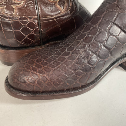 Caboots Nile Crocodile Roper Boots 9.5 E Champion Attitude Custom