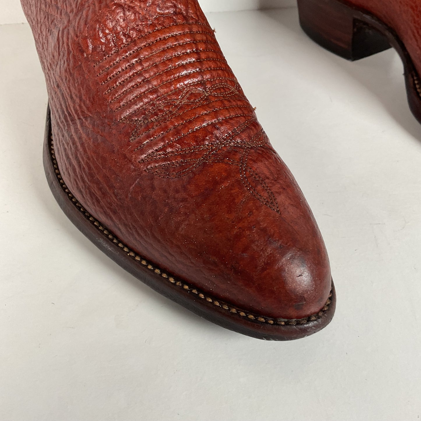 Vintage J. Chisholm Shark Skin Cowboy Boots | USA Made | Exotic | Men’s 10 D