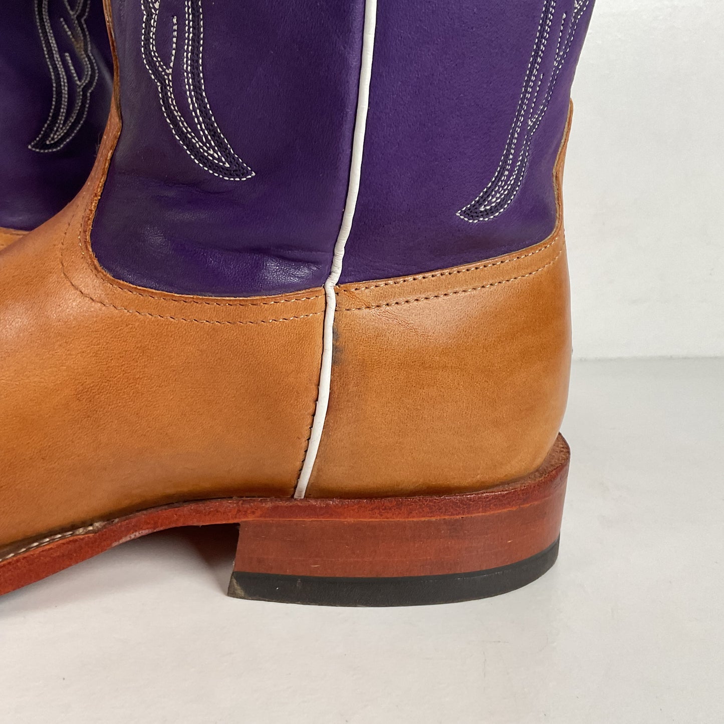 Anderson Bean Tan Crazy Horse Cowboy Boots | Purple Mad Dog | Men’s 12 D