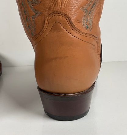 Vintage J. Chisholm Buckskin Cowboy Boots | USA Made | Men’s 13 D