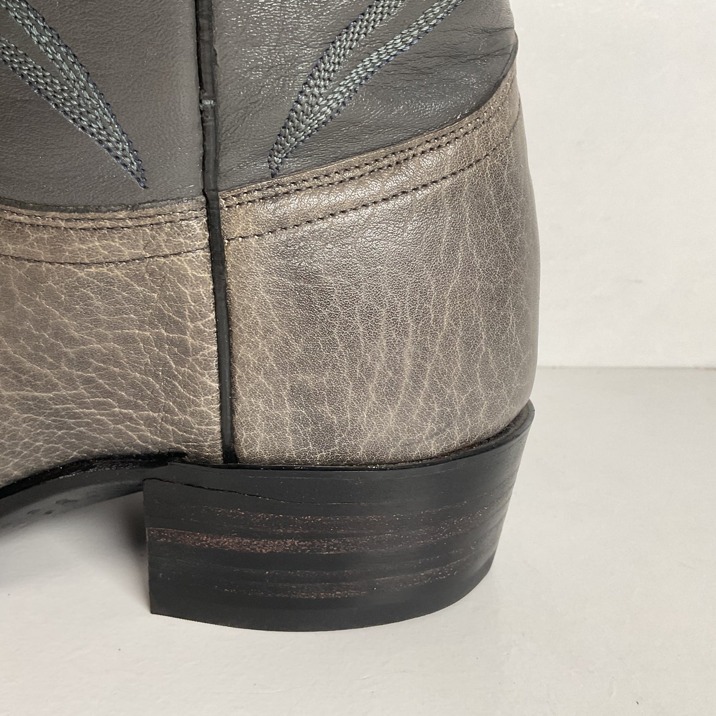 Vintage J. Chisholm Bullhide Cowboy Boots | USA Made | Grey | Men’s 8.5 D