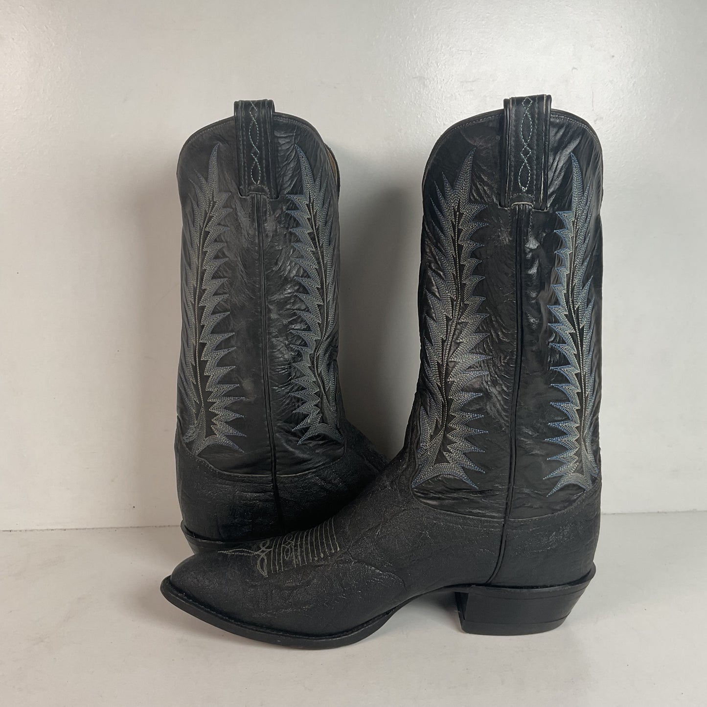 Vintage Tony Lama Elephant Cowboy Boots 10.5 EE Gold Label USA Made