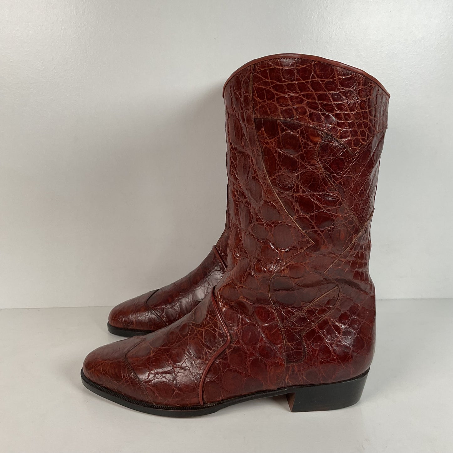 Vintage Lorenzo Banfi Dress Boots | Full Crocodile | Men’s 9 M