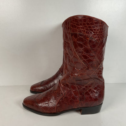 Vintage Lorenzo Banfi Dress Boots | Full Crocodile | Men’s 9 M