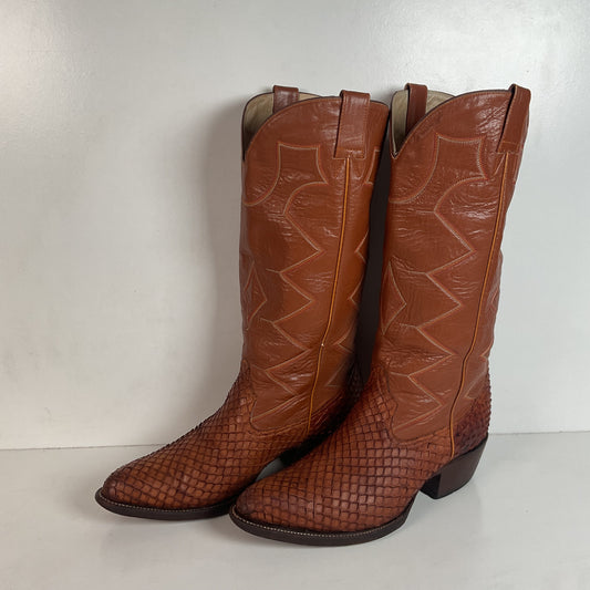 Exotic Anaconda Snakeskin Cowboy Boots Mexico 28.5 | US Men’s 10.5