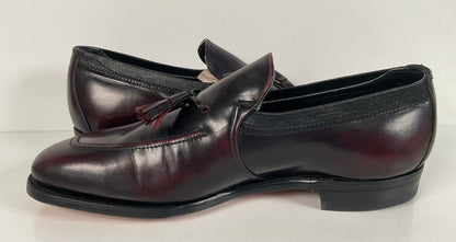 Vintage Johnston Murphy Aristocraft Oxblood Tassel Loafers 9.5 C USA Made