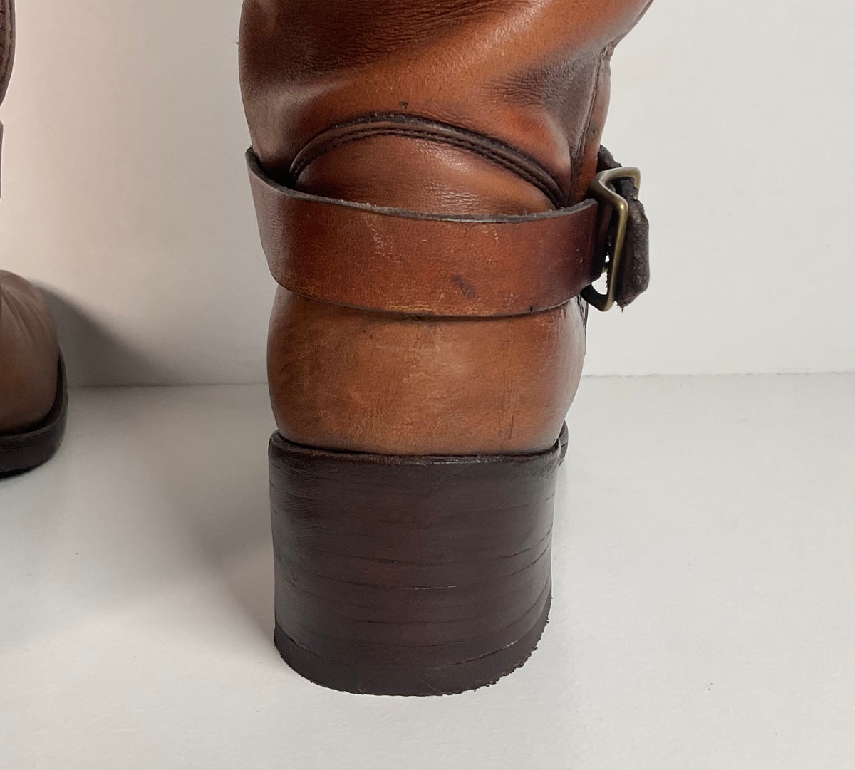 Vintage Frye Black Label | Harness Tanker Boots | Women’s 8 B