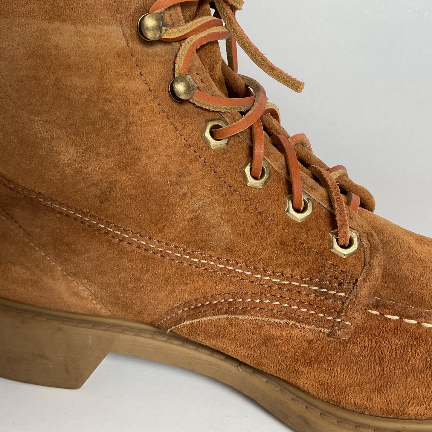 Vintage Wolverine Moc Toe Boots | Pig Skin Suede | USA Made | Men’s 11 C