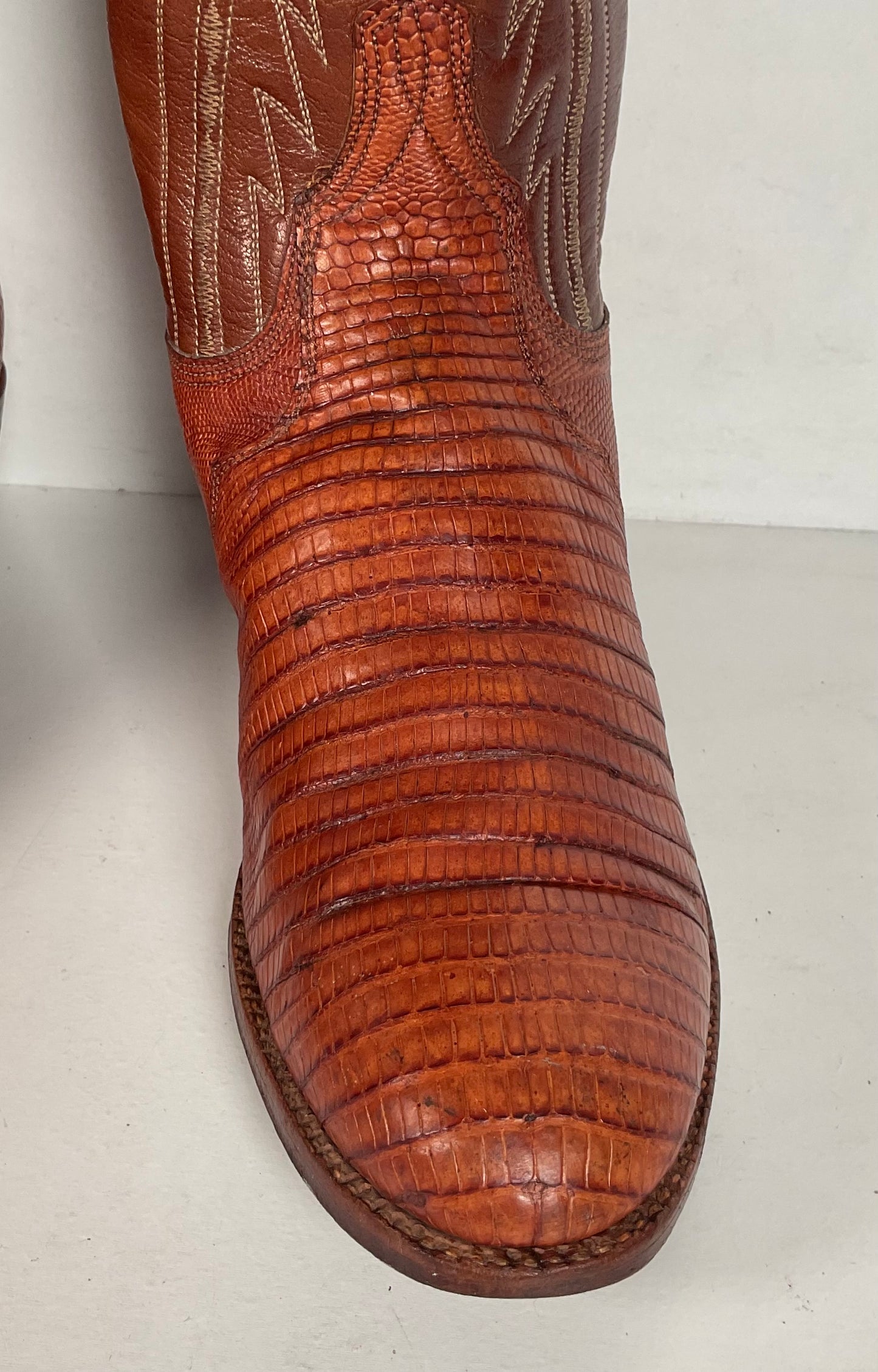 Vintage Lucchese San Antonio Cowgirl Boots | Teju Lizard | 6.5 B