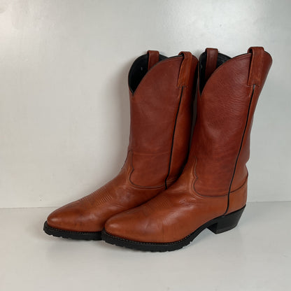Tony Lama Classic Brown Cowboy Boots | Vibram Lug | 12 D