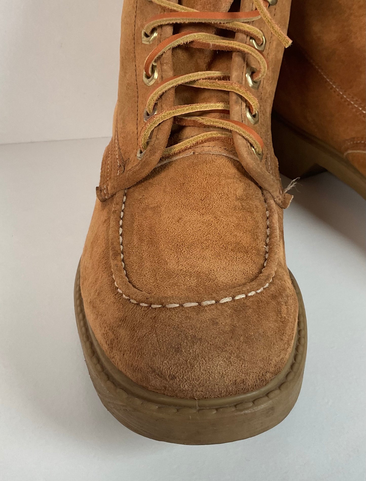 Vintage Wolverine Moc Toe Boots | Pig Skin Suede | USA Made | Men’s 11 C