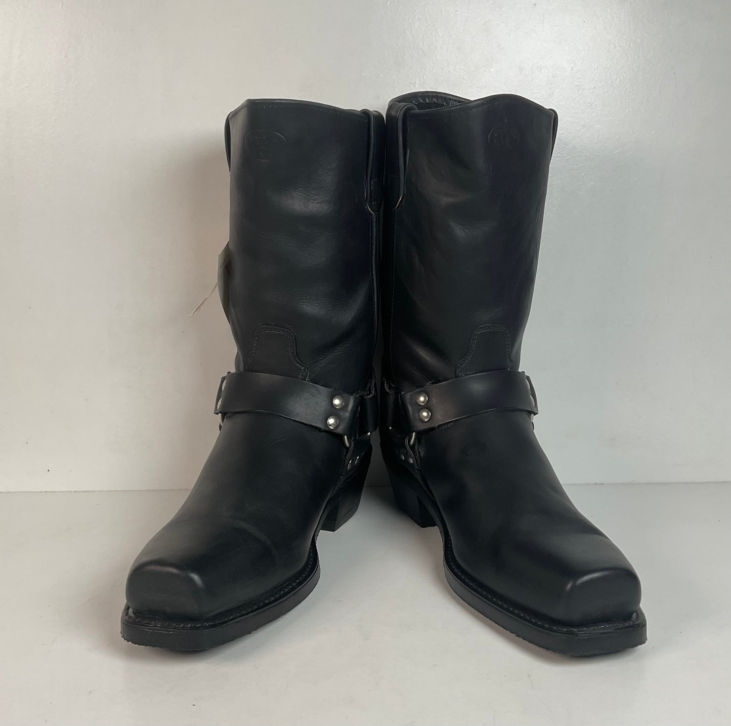 Double Tuff Harness Motorcycle Boots 11 D USA Made Black Oiled
