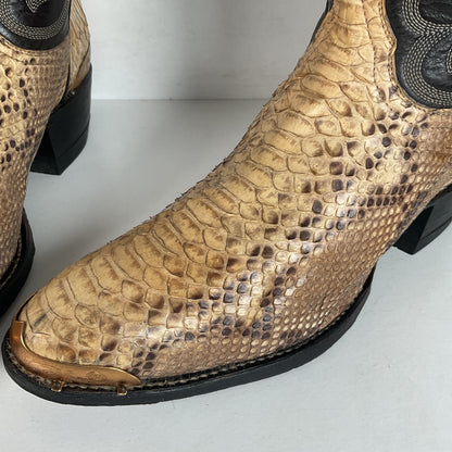 Vintage Tony Lama Python Snakeskin Cowboy Boots | Gold Label | Men’s 7.5 D