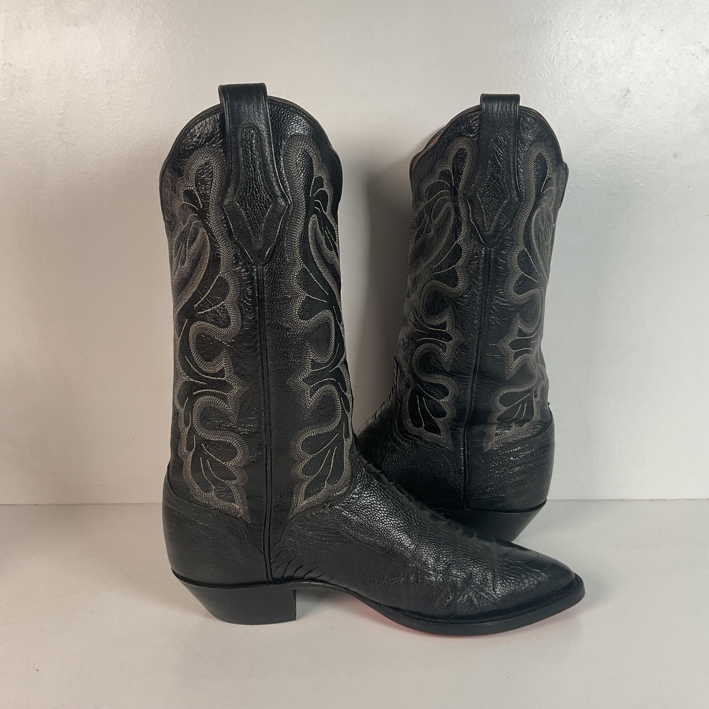 Customized El Dorado Ostrich Leg Cowboy Boots 10 D Exotic