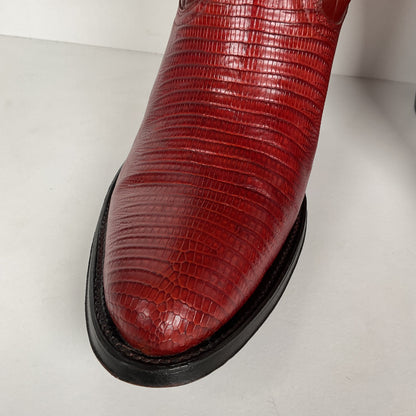 Montana Teju Lizard Cowboy Boots | Tooled Inlays | Men’s 9 D
