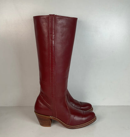 Vintage 1970s Sears’ Berman Tall Riding Boots 7 B USA Made Campus
