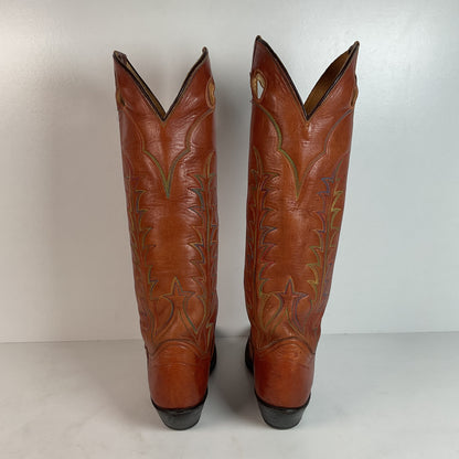 Vintage Tony Lama Buckaroo Boots | Rainbow Stitched | Men’s 8 A | Women’s 9