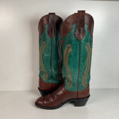 Olathe Tall Top Cowboy Boots 9.5 D USA Made Buckaroo