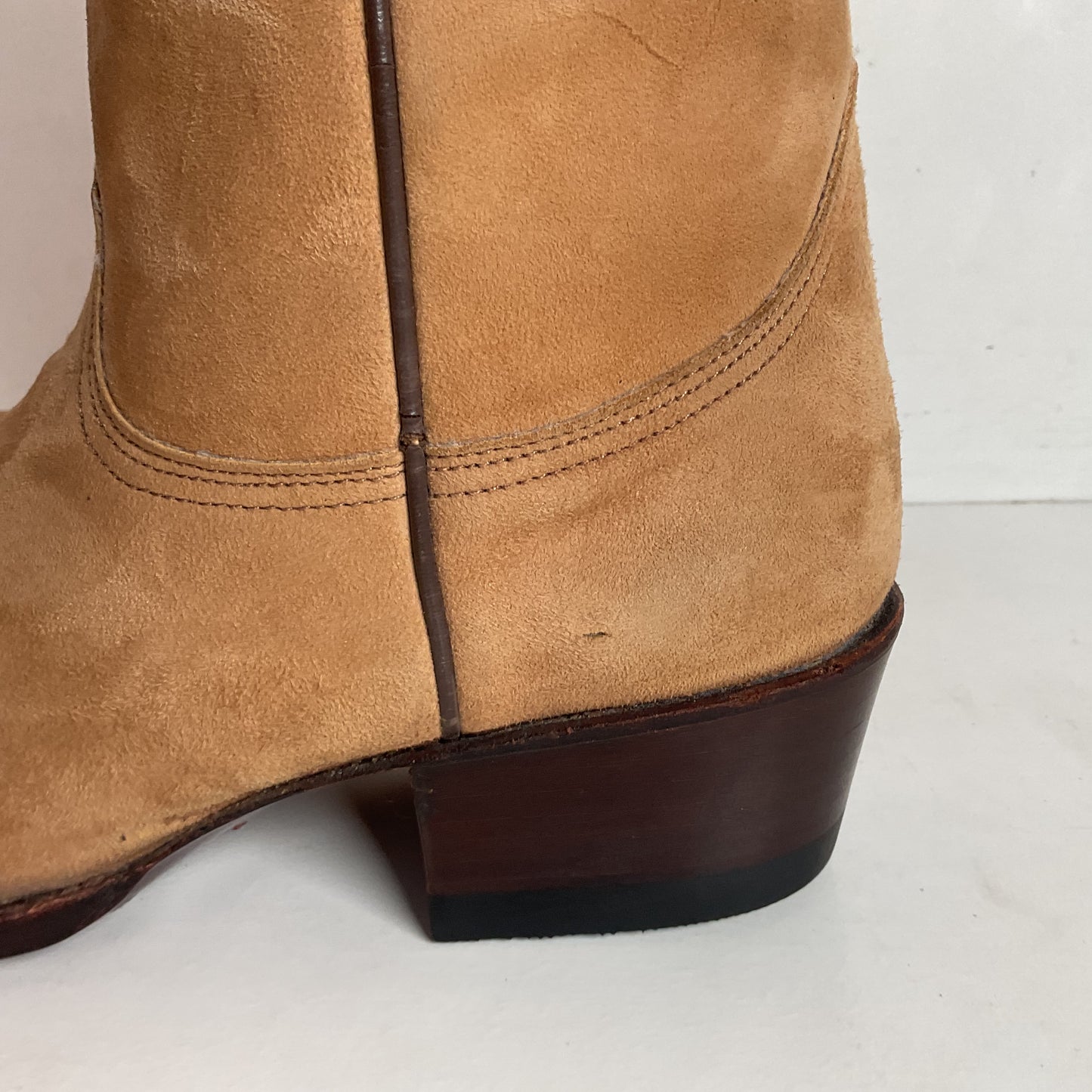 F. H. Senka Cowgirl Boots 8.5 US Nubuck Suede Snip Toe