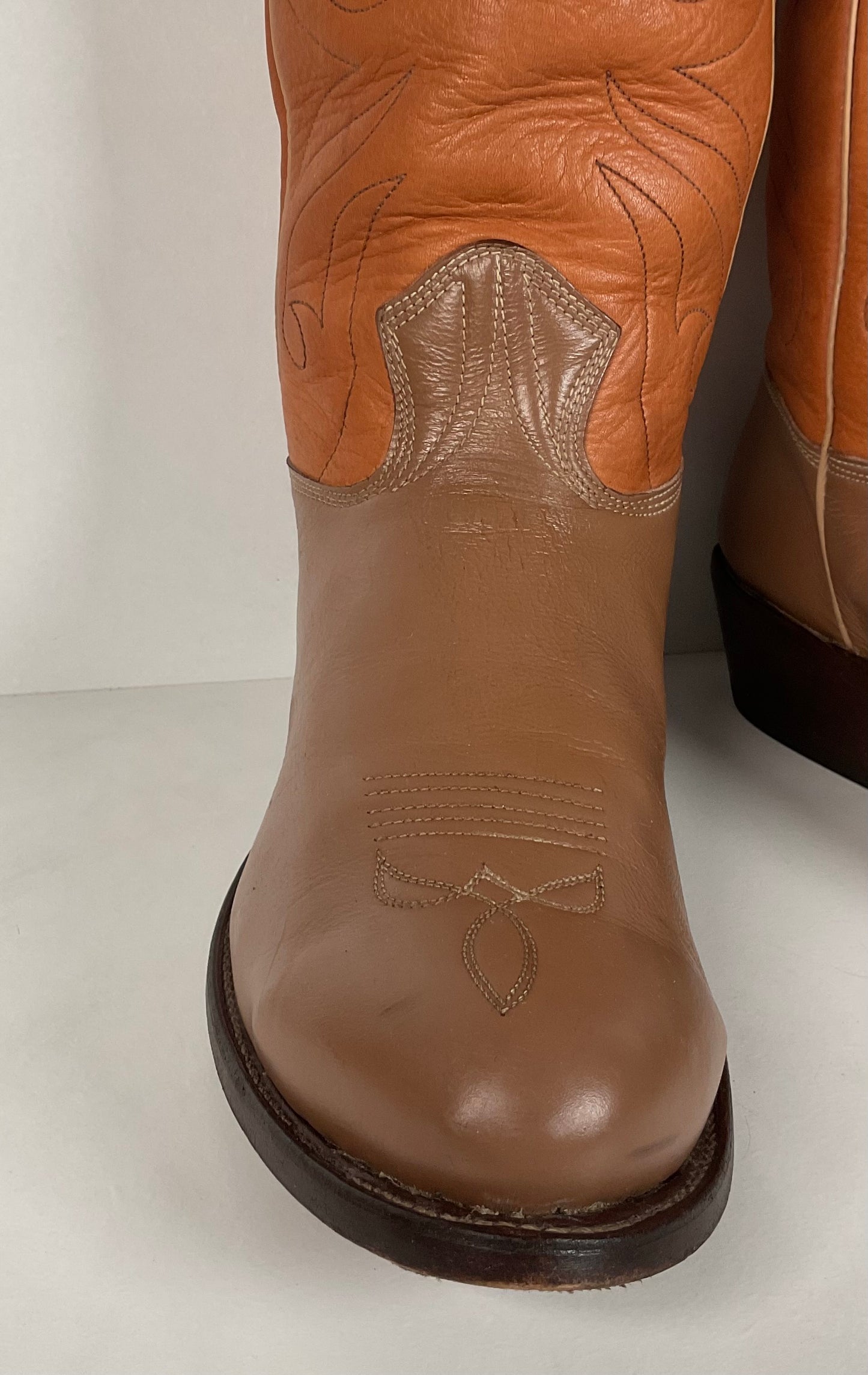 Stewart Fine Handmade Cowboy Boots | Custom | Set of (2) | Deertan | Men’s 9.5