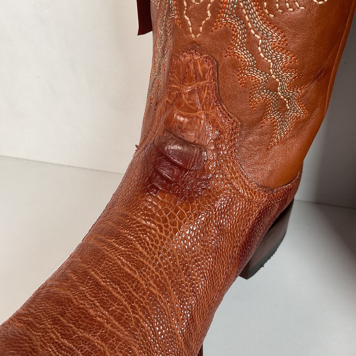 Lucchese for Resistol Ranch Ostrich Leg Roper Boots Men’s 10 B Exotic