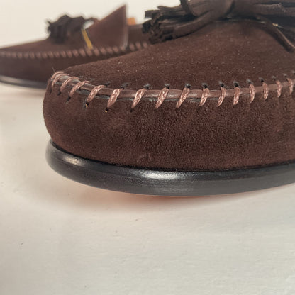 Magnanni Suede Tassel Loafers | Chocolate Brown | 10.5 M
