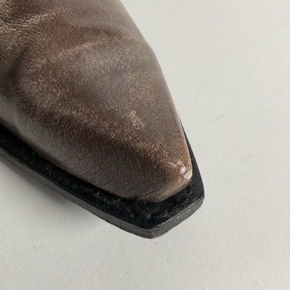 Frye Metallic Cowgirl Boots 7 M Tooled Inlay Snip Toe