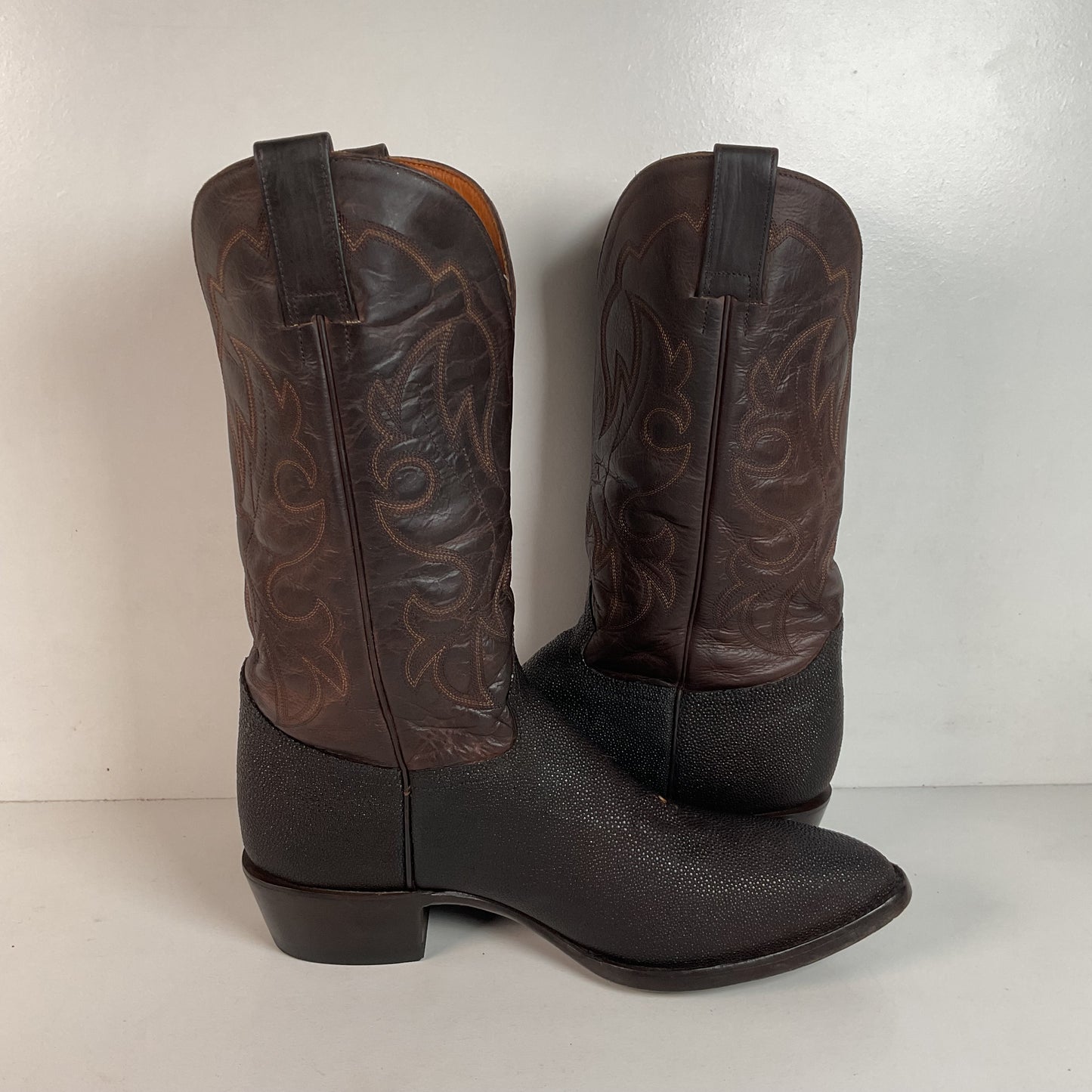 Alvies Rickshaw Stingray Cowboy Boots 10.5 E Exotic